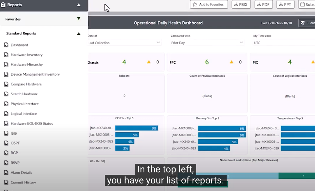 Screen capture of the JSI Opeational Daily Health Dashboard